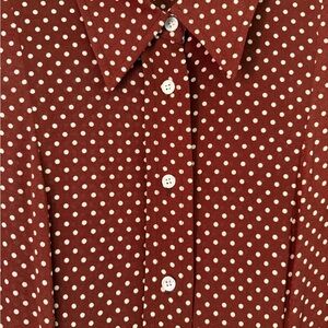 Arket Red Polka Dot Long Sleeve Dress